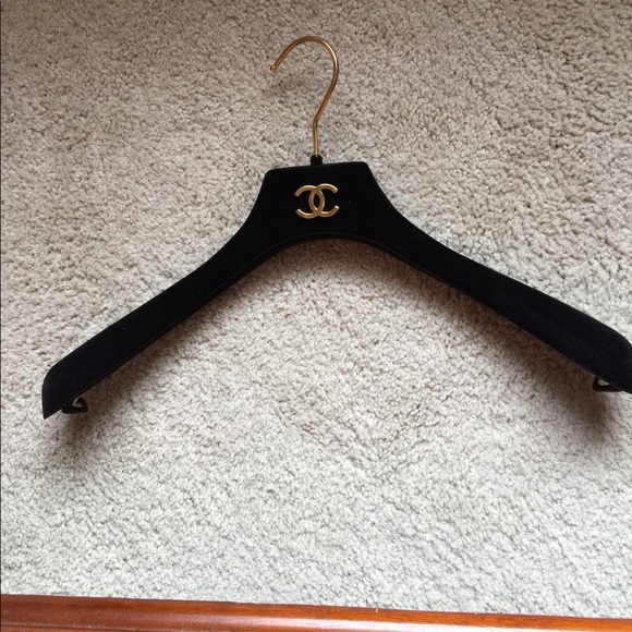 CHANEL Accessories - Chanel Velvet Hanger Gold CC’s Larger Sz CHANEL Accessories - Chanel Velvet Hanger Gold CC’s Larger Sz